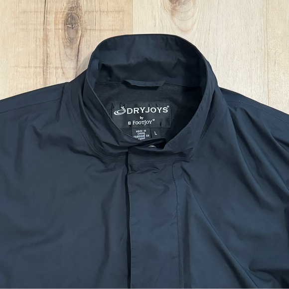 FootJoy DryJoys Convertible Golf Jacket Full Zip / Button Black Large Waterproof - Picture 4 of 11